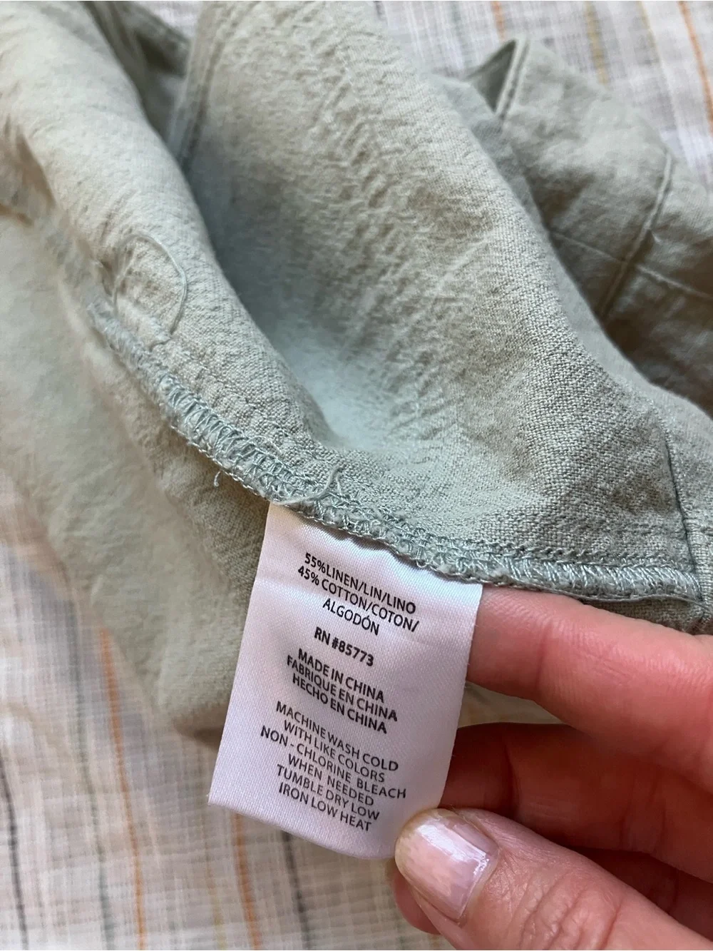 O’neill High-Rise Olive Green Button Front Linen Blend Shorts